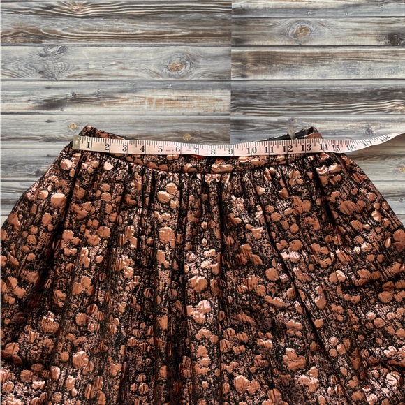 ALICE and Olivia Pia metallic Rose Gold Pink and black Pebble Bubble Party skirt - Picture 15 of 16